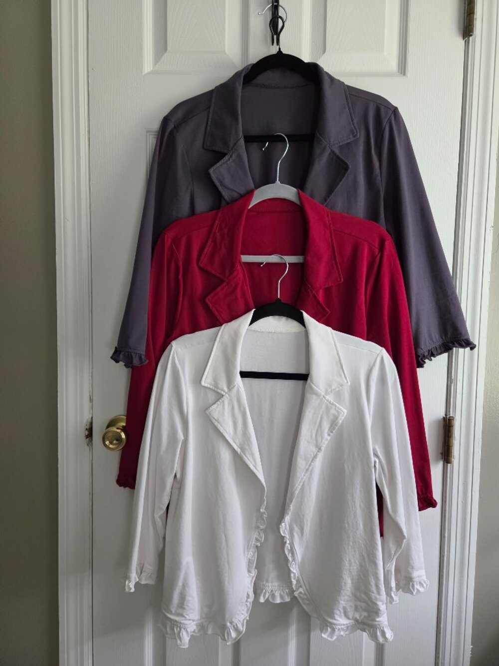 Bundle of 3 summer blazers - stretch cotton T shirt jackets - size L - EUC